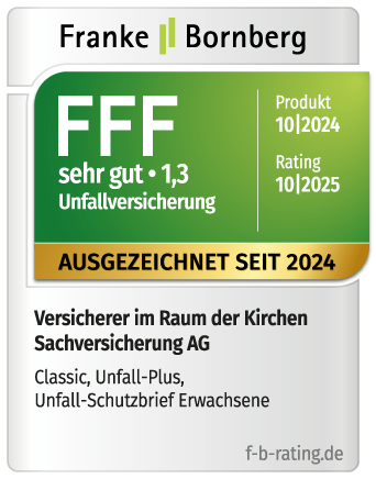 Franke und Bornberg Rating Unfallversicherung 10-2025 FFF sehr gut