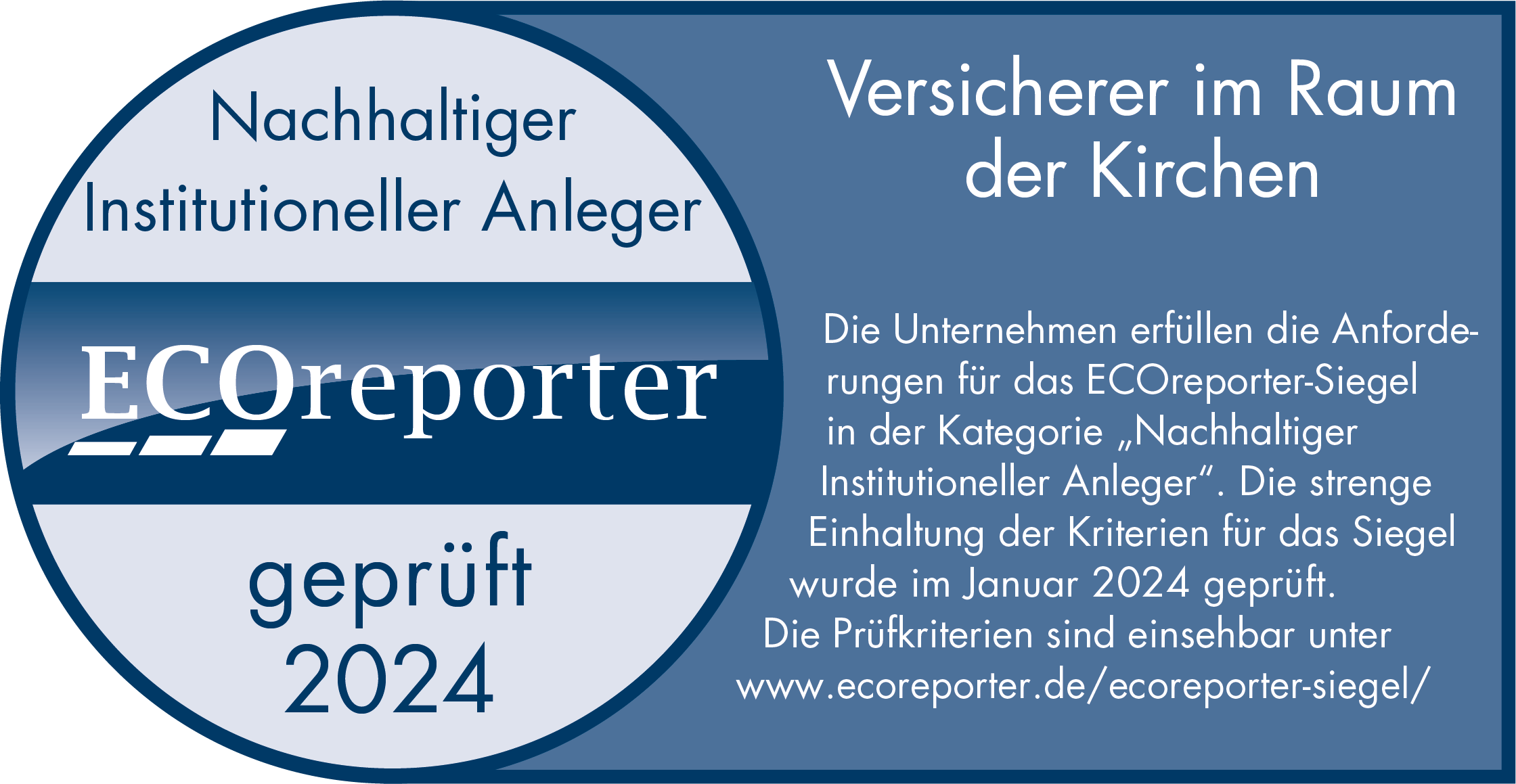 VRK ECOreporter Nachhaltigkeitssiegel 2024