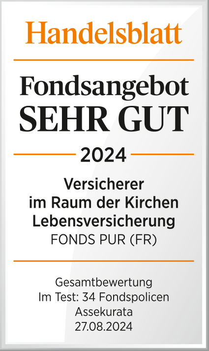 Handelsblatt – Fondsangebot Sehr Gut 2024, VRK Lebensversicherung